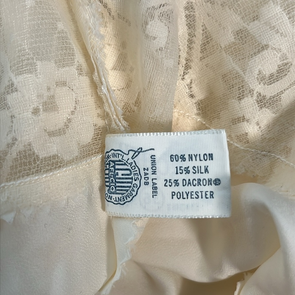 Vintage Fischer Heavenly Silk Lingerie Slip Dress Small Lace Satin Grunge - Picture 5 of 12